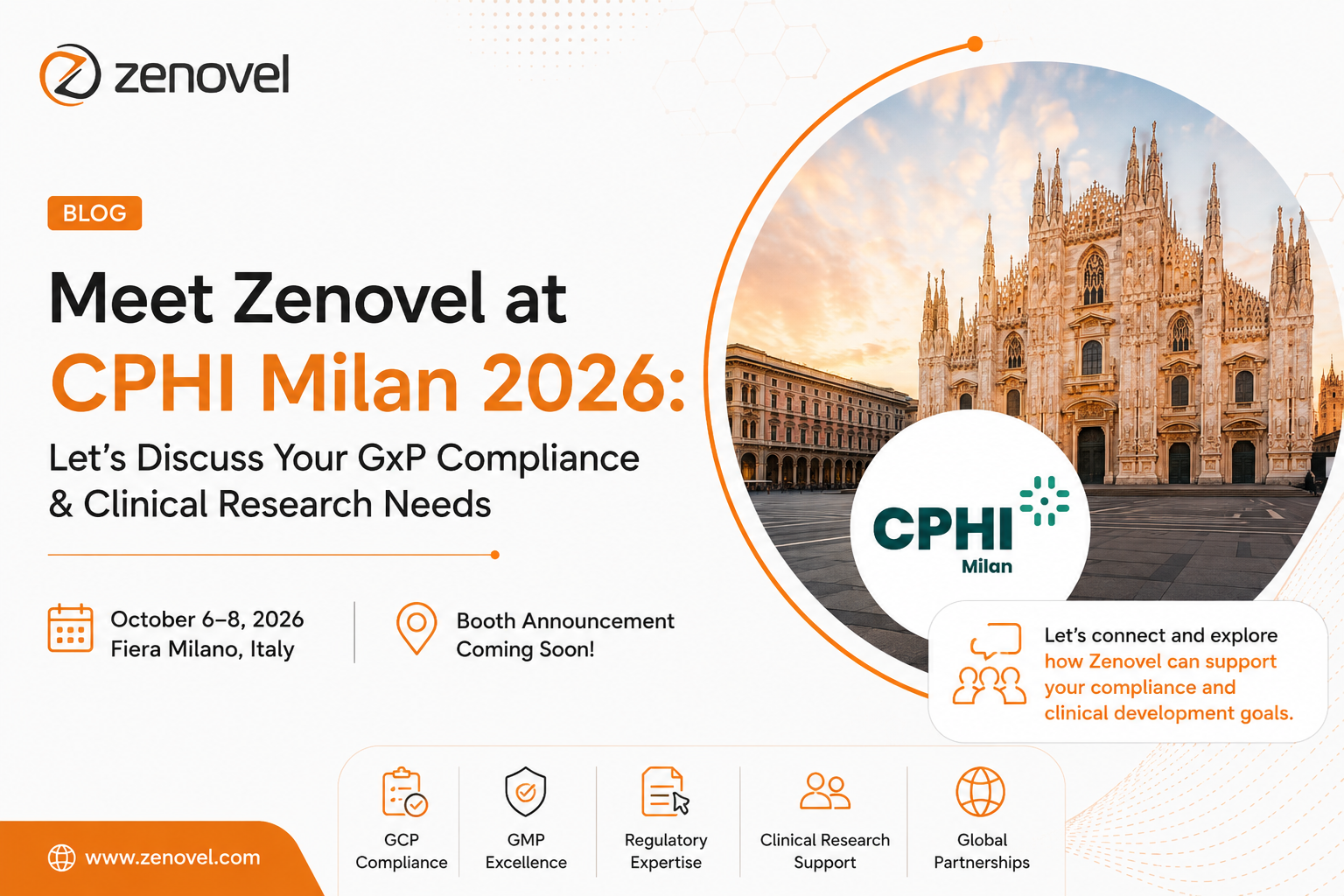 Meet Zenovel at CPHI Milan 2026 Let’s Discuss Your GxP Compliance & Clinical Research Needs